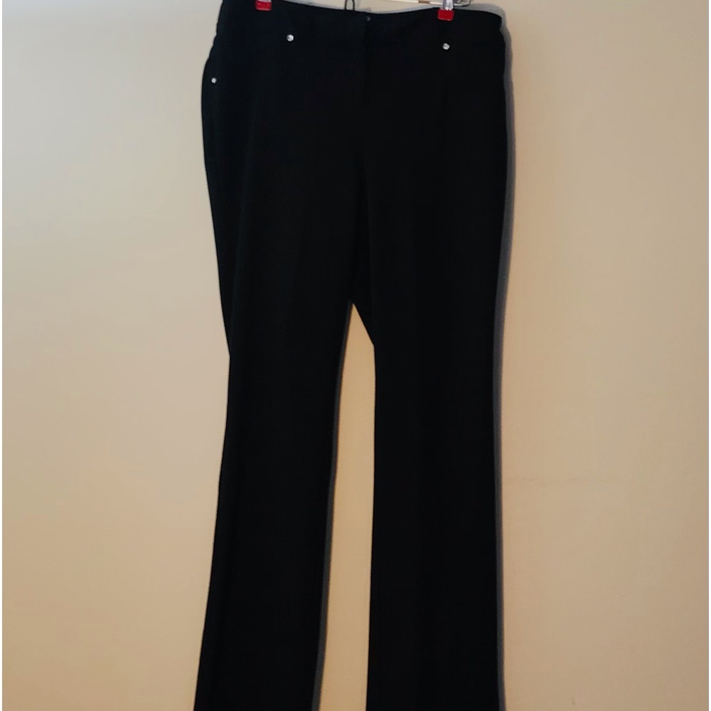 Style & Co Black Pants, Decked w/ Rhinestones, Size 10